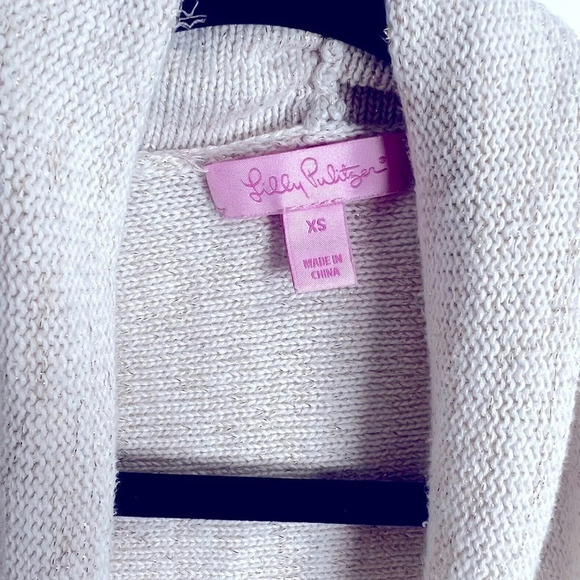 Size XS Lilly Pulitzer gold Tatum sweater in excellent condition - Picture 8 of 8